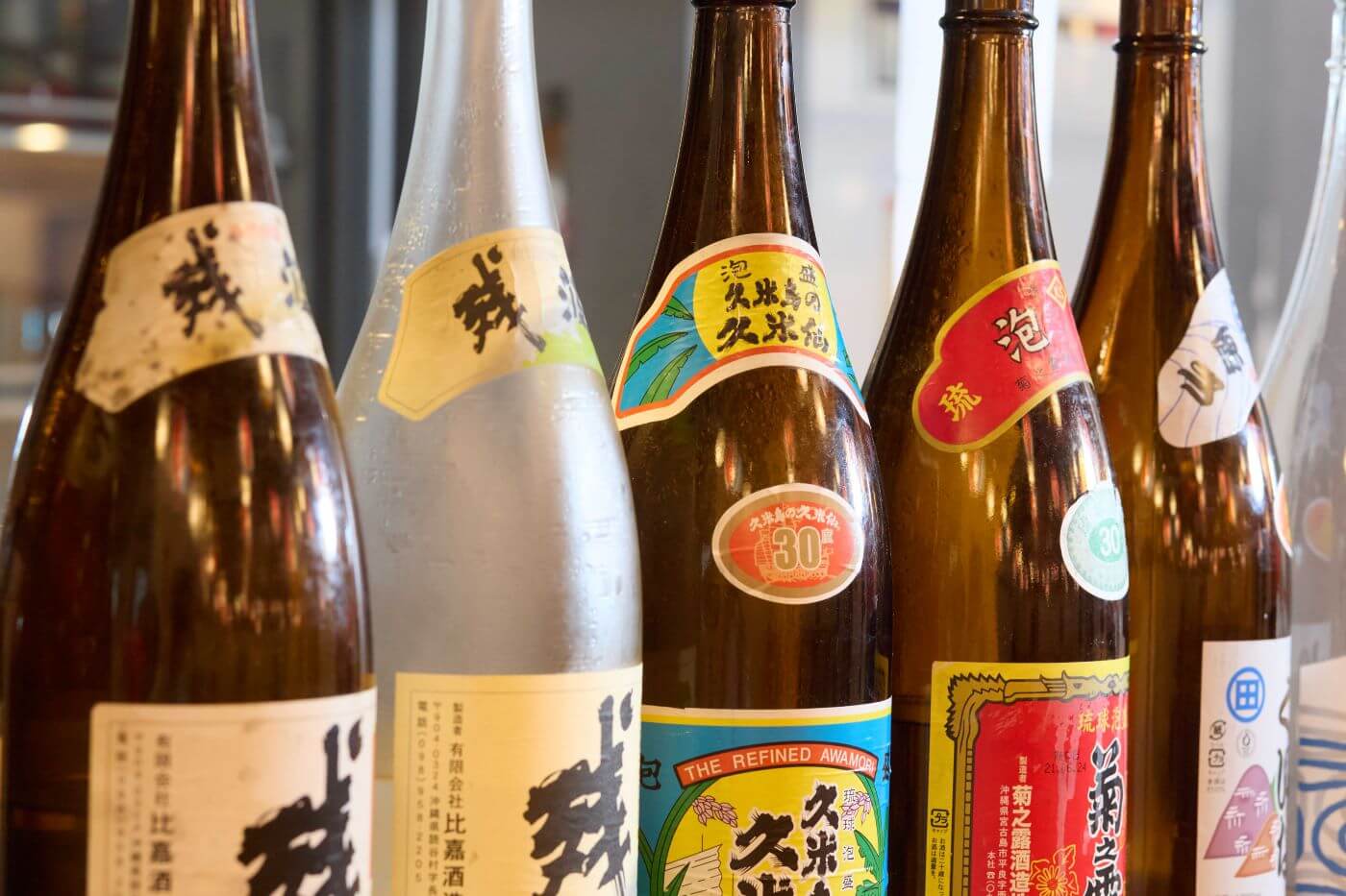 陳列された泡盛